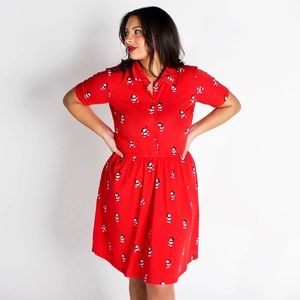 Cakeworthy Mickey Mouse button up dress